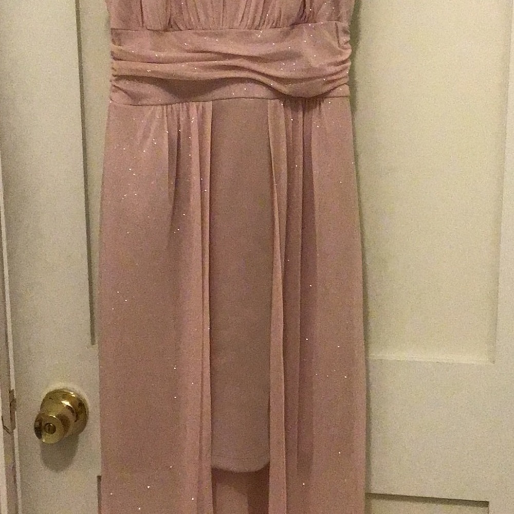 Elegant Glittery Light Pink Dress - Picture 3 of 9